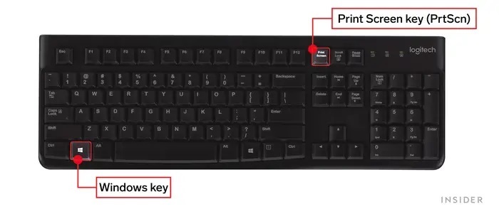 windows=printscrn to take screenshot in pc